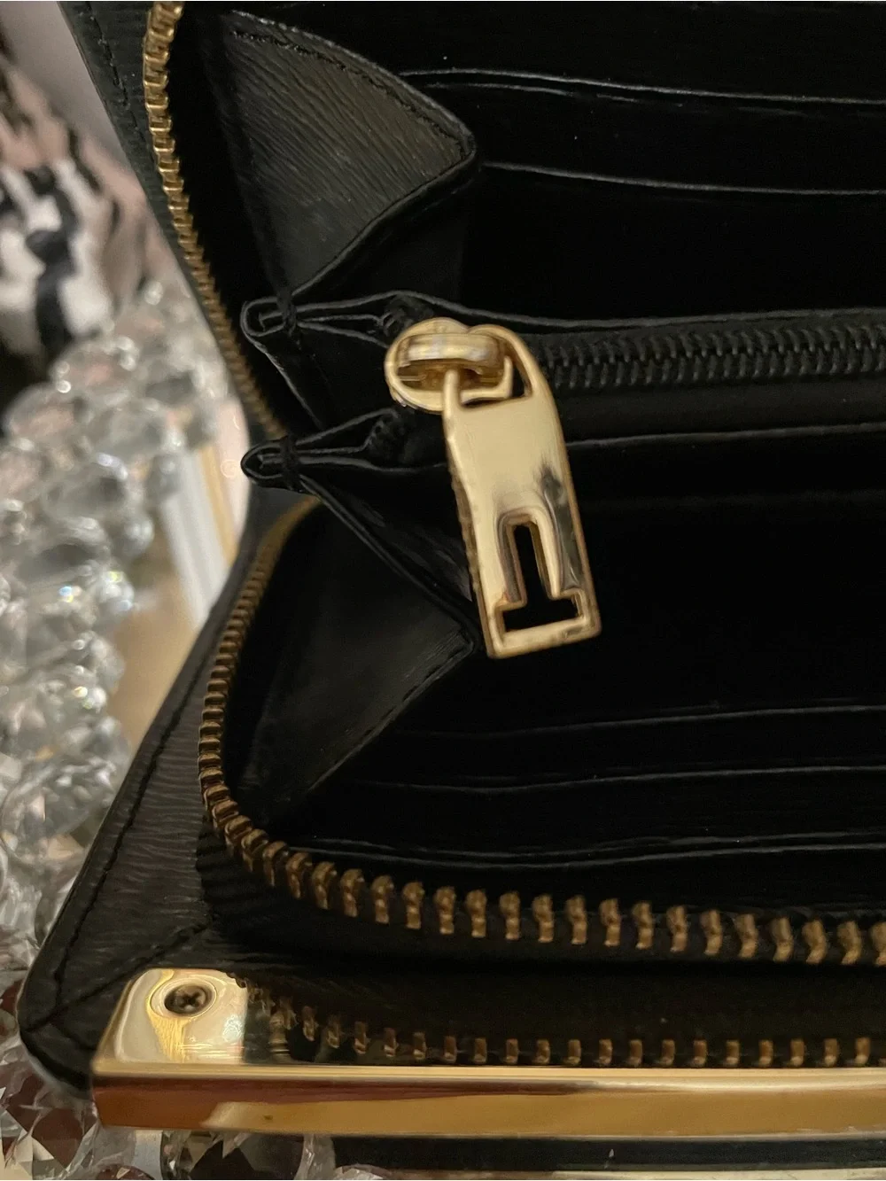 Ted Baker clutch  Black Textured Leather EUC